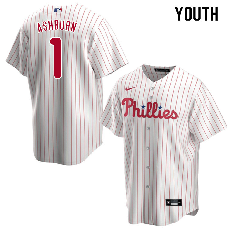 Nike Youth #1 Richie Ashburn Philadelphia Phillies Baseball Jerseys Sale-White